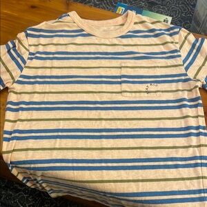 Kids Striped Shirt - Blue, Green, and Cream